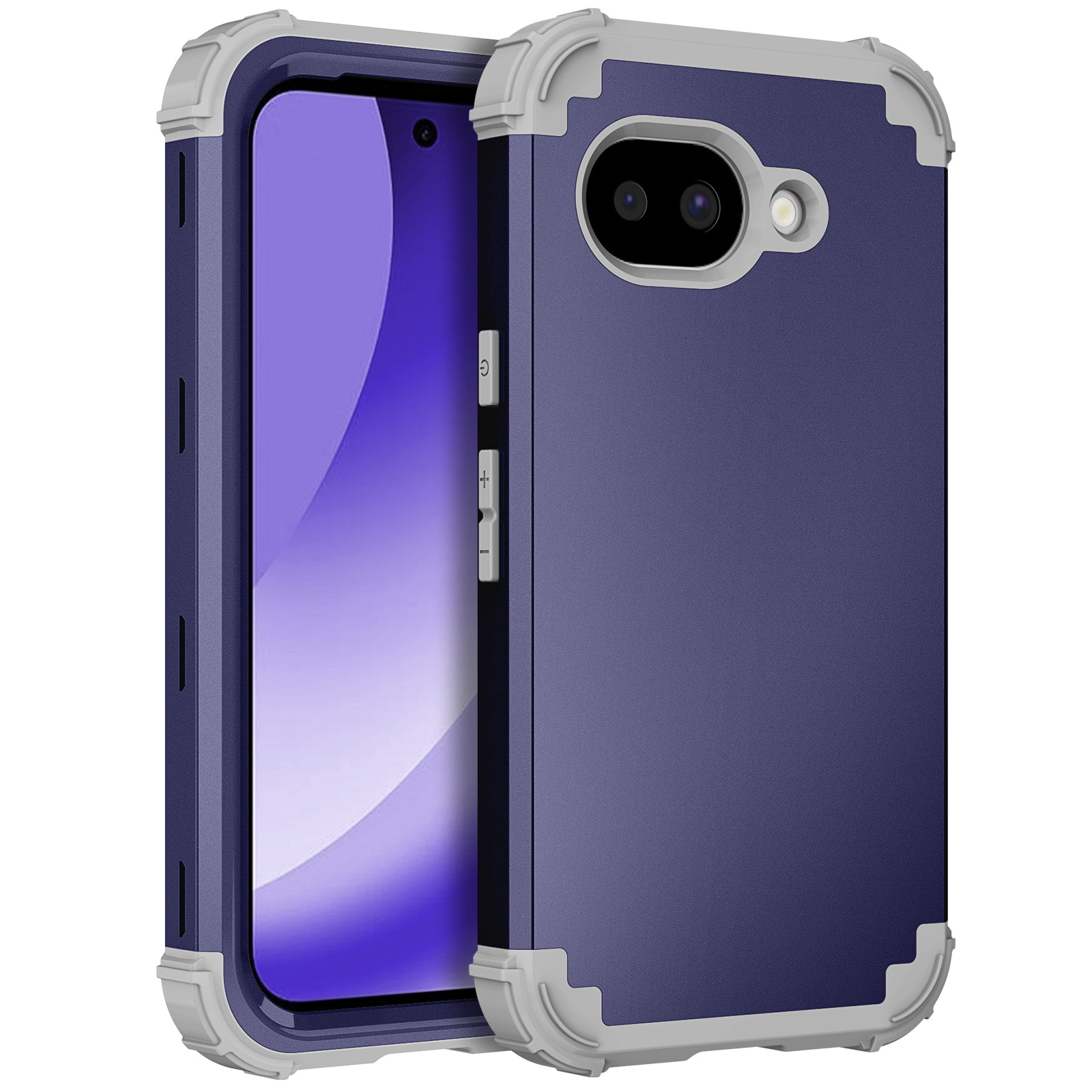 UUCOVER - Heavy Duty Protective Case for Google Pixel 10A, Shockproof Silicone+PC Hybrid Case Anti-Scratch Back Cover - Darkblue