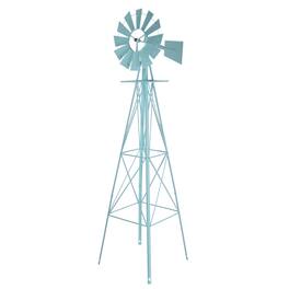 Winado - Weather Resistant Home Yard 8 FT Garden Windmill 4 Legs for Outdoor Garden - Blue