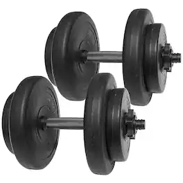 BalanceFrom Fitness - 40 Pound All Purpose Vinyl Weight Dumbbell Set of 2 - Black