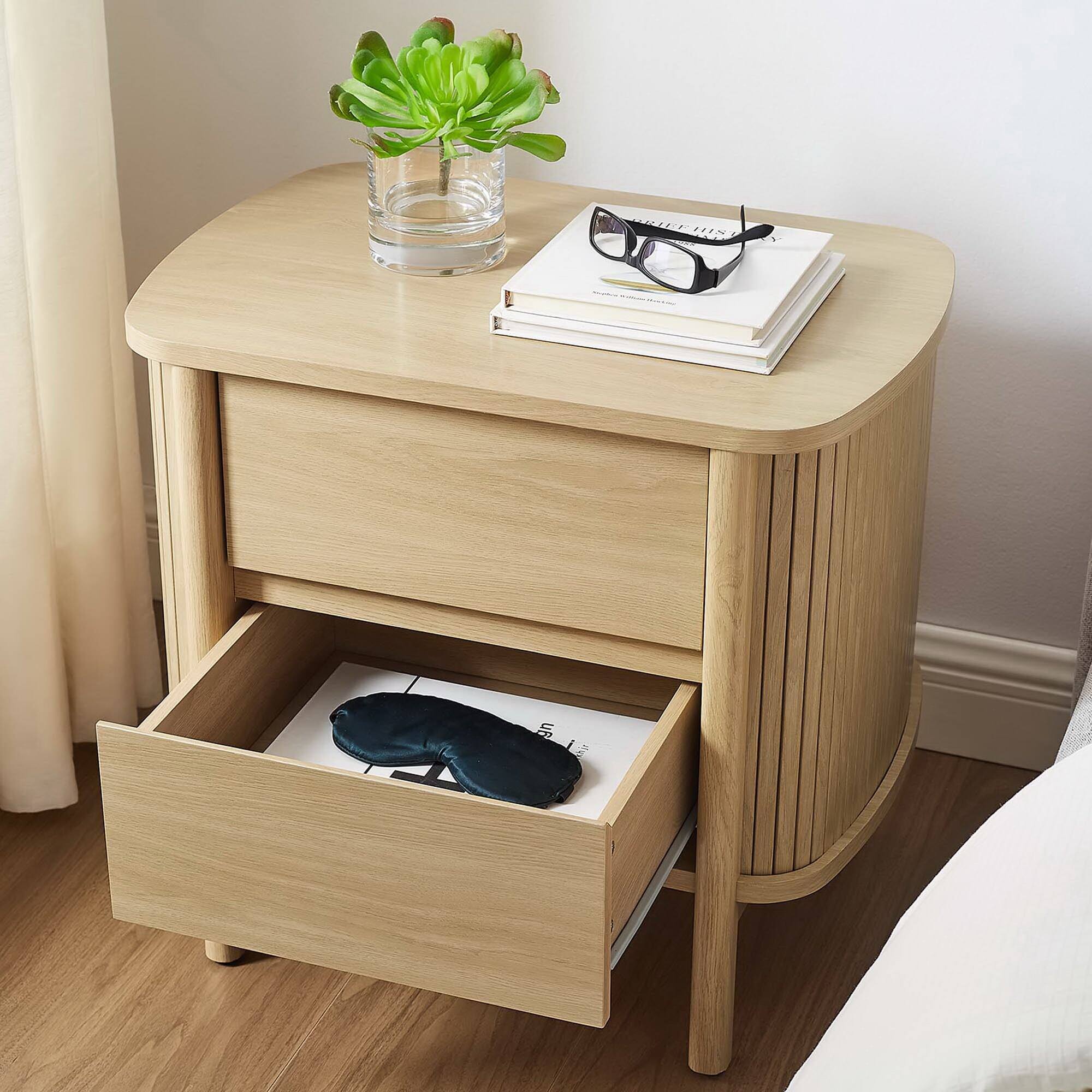 Alt View 2. Modway - Cadence 2-Drawer Nightstand by Modway - Oak.