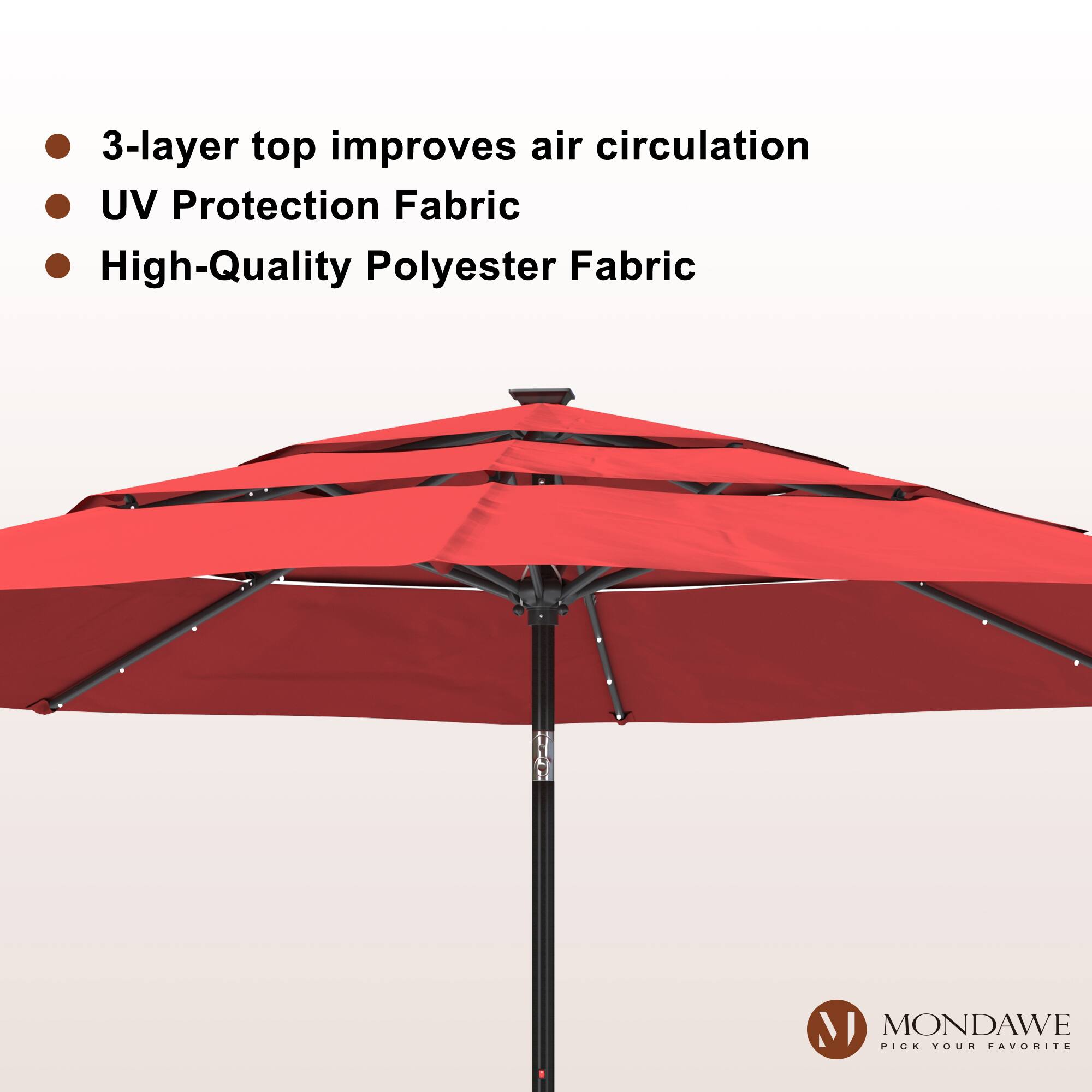 - 3-layer top improves air circulation
- UV Protection Fabric
- High-Quality Polyester Fabric

H M MONDAWE PICK YOUR FAVORITE