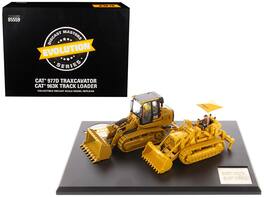 Diecast Masters - CAT 977D Traxcavator 1955-1960 & CAT 963K Track Loader Current with Operators Evolution Series 1/50 Diecast - Yellow