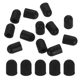 Unique Bargains - 5.5mm (0.22") 50Pcs Conductive Rubber Tips for Capacitive Stylus Pen for Tablets Phones E-readers - Black