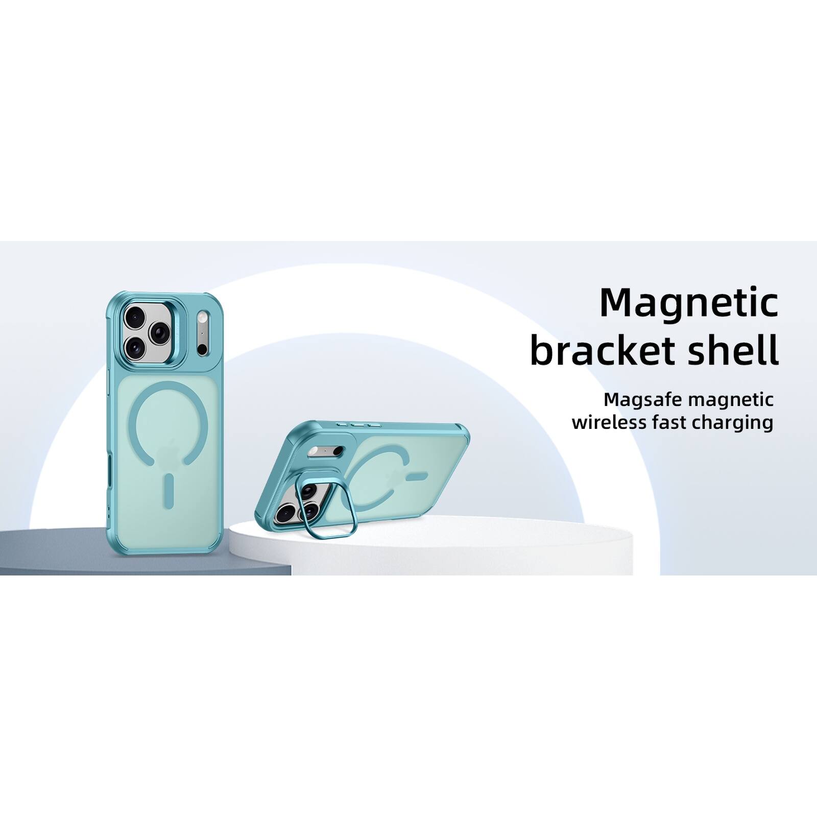 Magnetic bracket shell  
Magsafe magnetic wireless fast charging