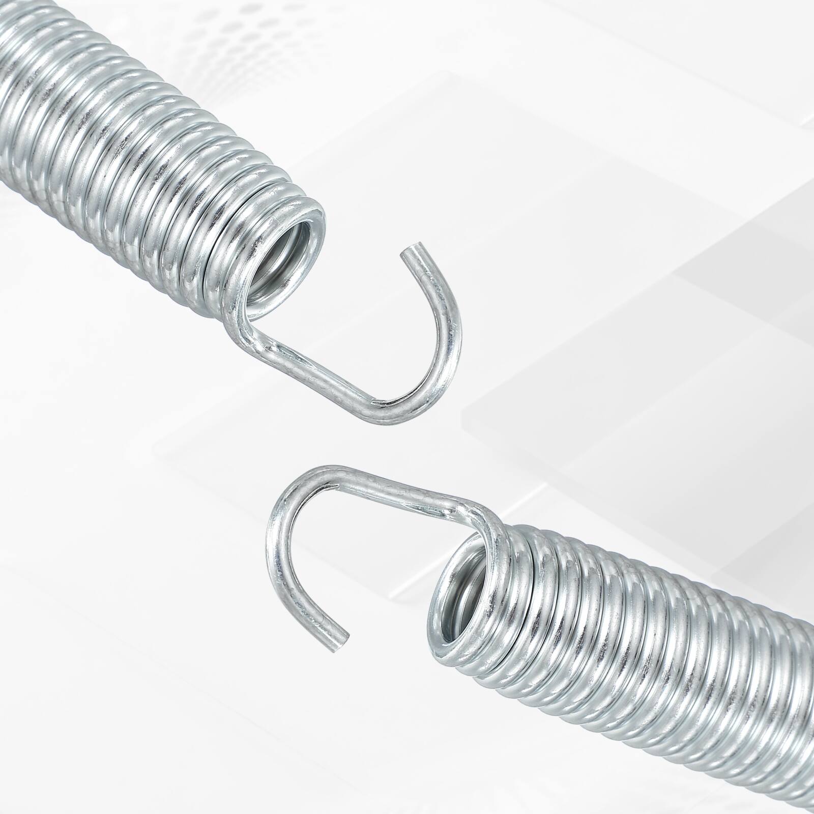 Alt View 2. Unique Bargains - Trampoline Springs, Carbon Steel, 7in, 2pcs Replacement for Fitness Rebounder - Silver.