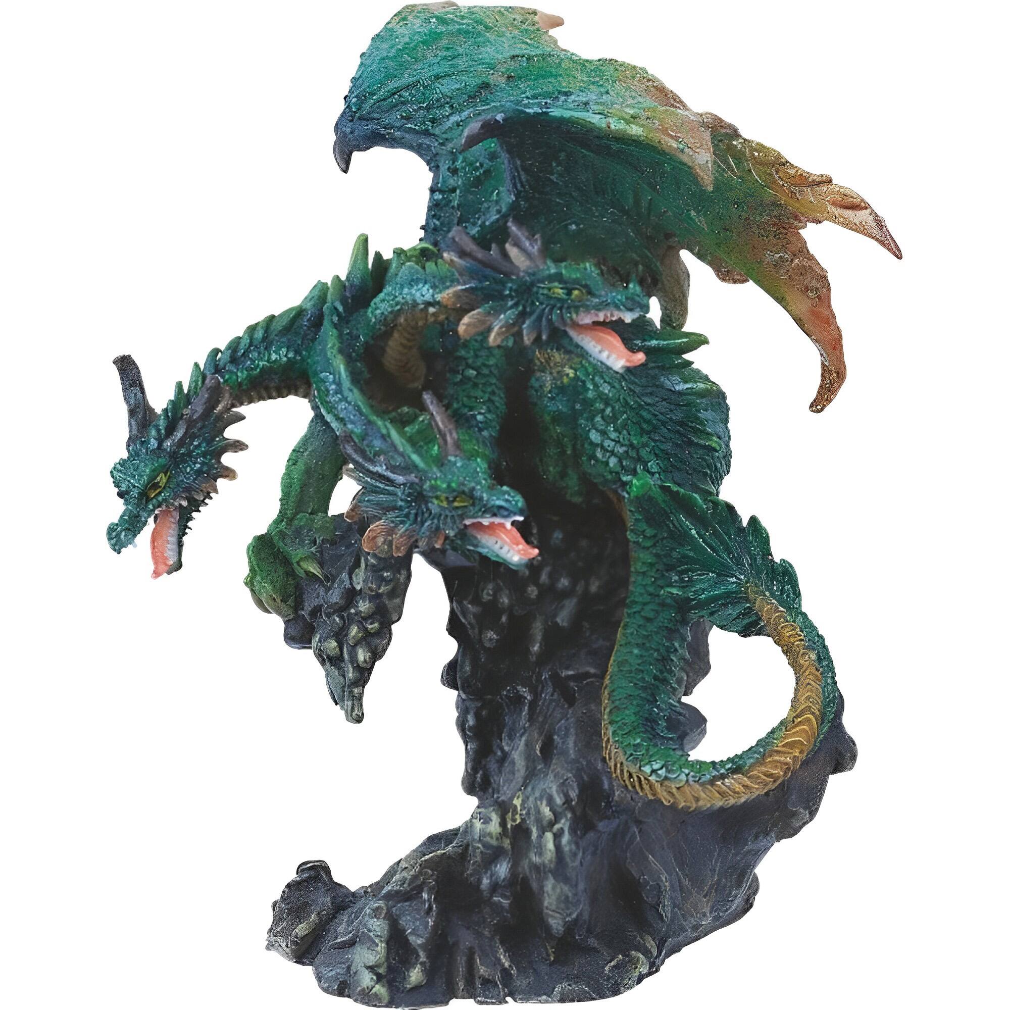 Front. FC Design - FC Design 4"H Three-Headed Dragon Standing on Rock Figurine Statue Office Desk Tabletop Medieval Gaming Home Decor Gift - Multi-Color.