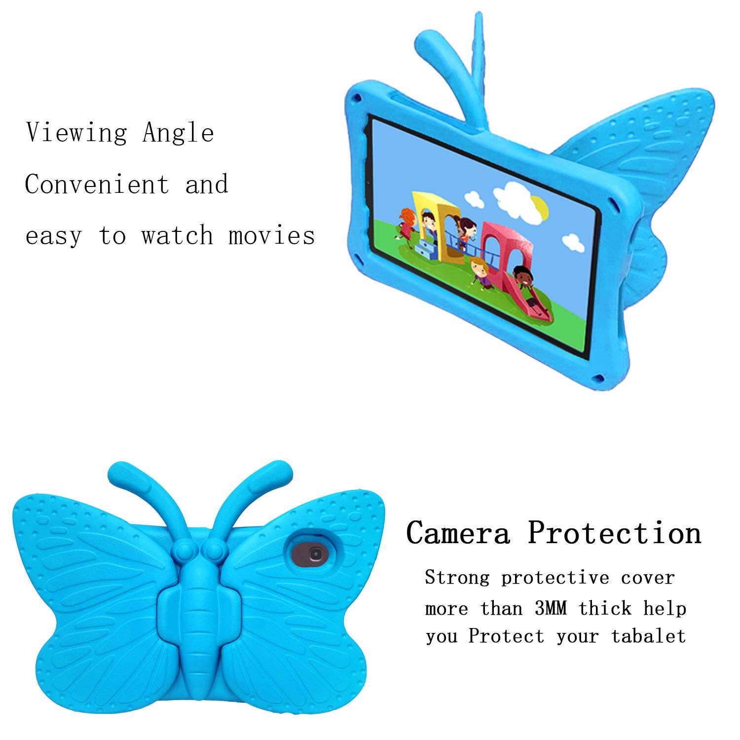 Viewing Angle  
Convenient and easy to watch movies  

Camera Protection  
Strong protective cover more than 3MM thick help you Protect your tablet