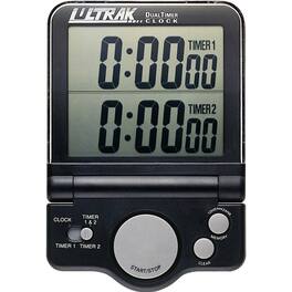 Ultrak - T4 Electronic Jumbo Display Dual Timer/Clock - Black