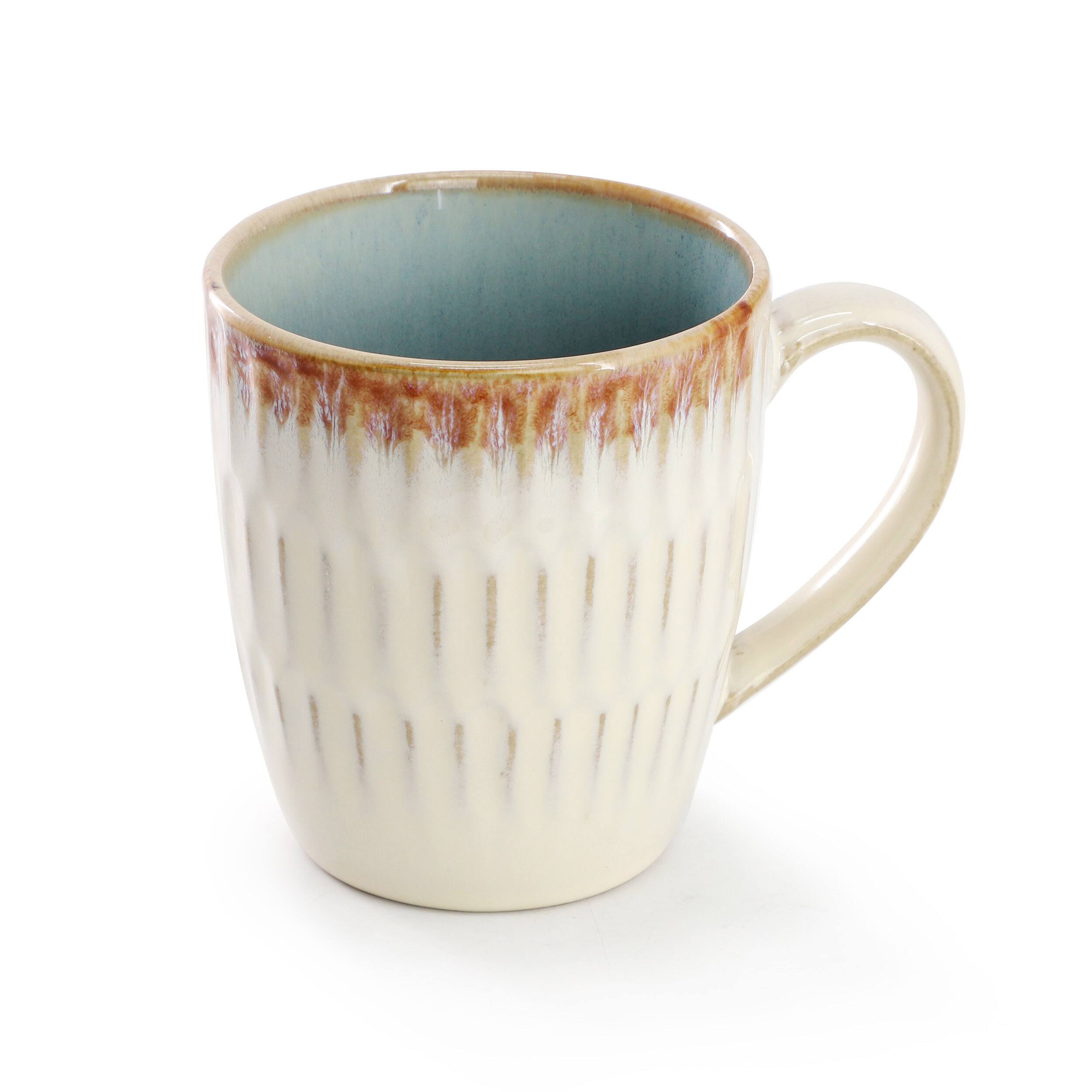 Alt View 4. Elama - Elama Leann 16 Piece Stoneware Dinnerware Set in Blue and Beige - Blue and Beige.