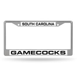 Rico Industries - South Carolina Gamecocks Chrome Metal Laser Cut License Plate Frame - Multi