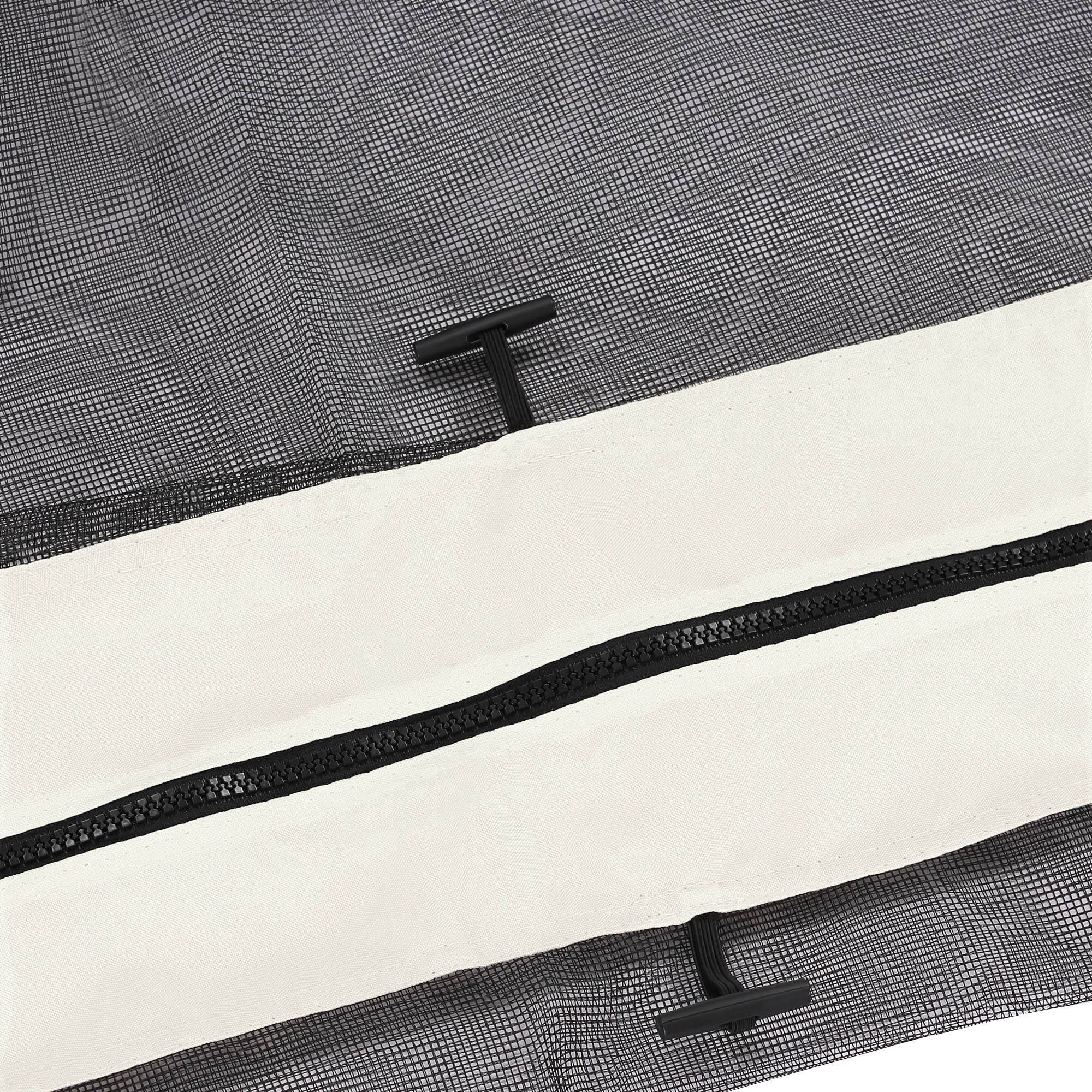 Alt View 7. Outsunny - 10' x 13' Universal Replacement Mesh Sidewall Netting for Patio Gazebos and Canopy Tents with Zippers, Sidewall Only, - White.