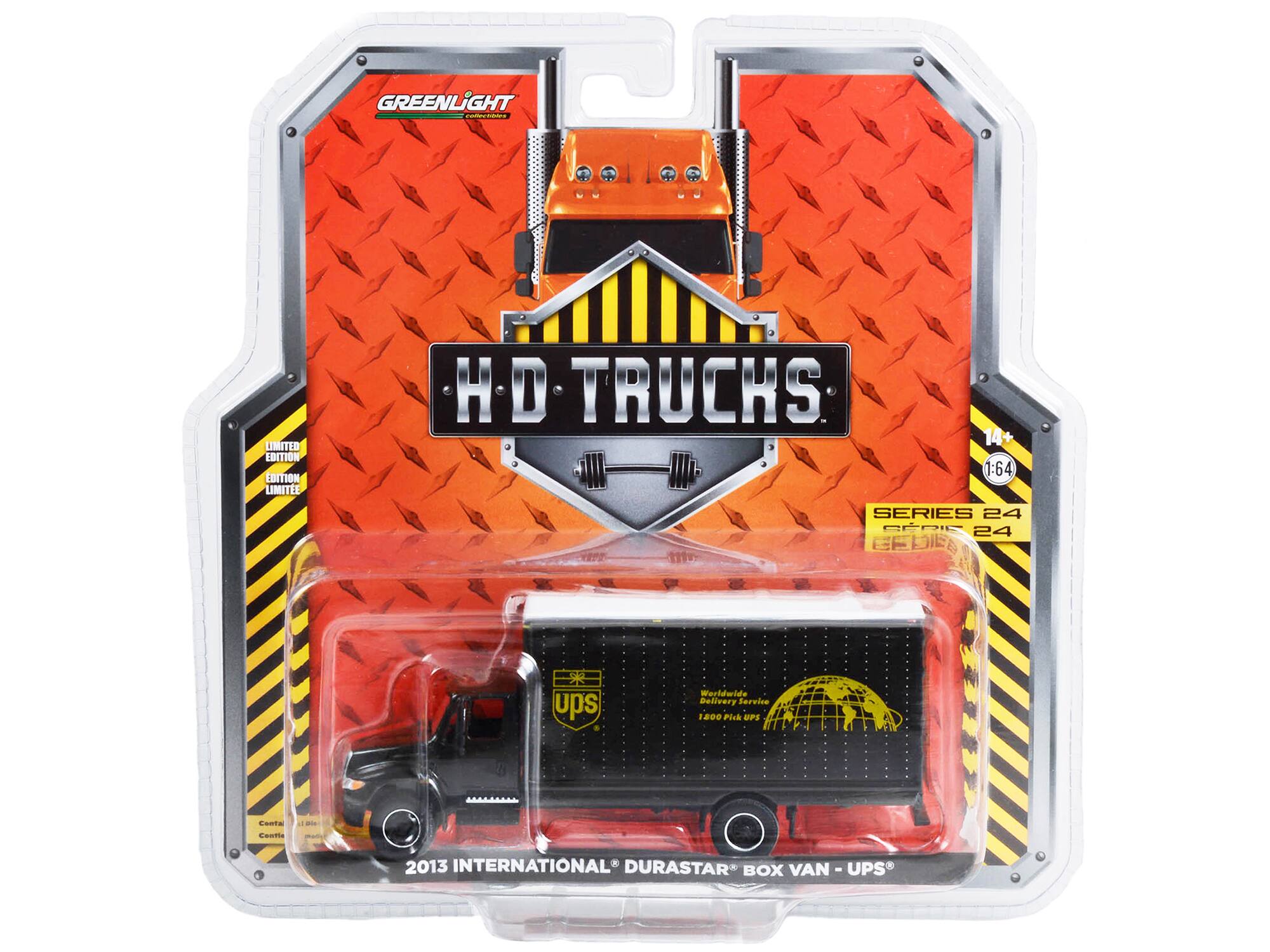 GREENLIGHT - LIMITED EDITION EDITION LIMITE H-D TRUCKS 14+ 1:64 SERIES 24 CCDIC 24 GEDIE ups Worldwide Delivery Service 1800 Pick LPS Conta - Cantia 2013 INTERNATIONAL DURASTAR BOX VAN -