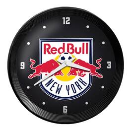 The Fan-Brand - New York Red Bulls 15" Ribbed Frame Wall Clock - Multicolor