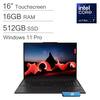 16" Touchscreen
16GB RAM
512GB SSD
Windows 11 Pro
Intel Core Ultra 7
Lenovo