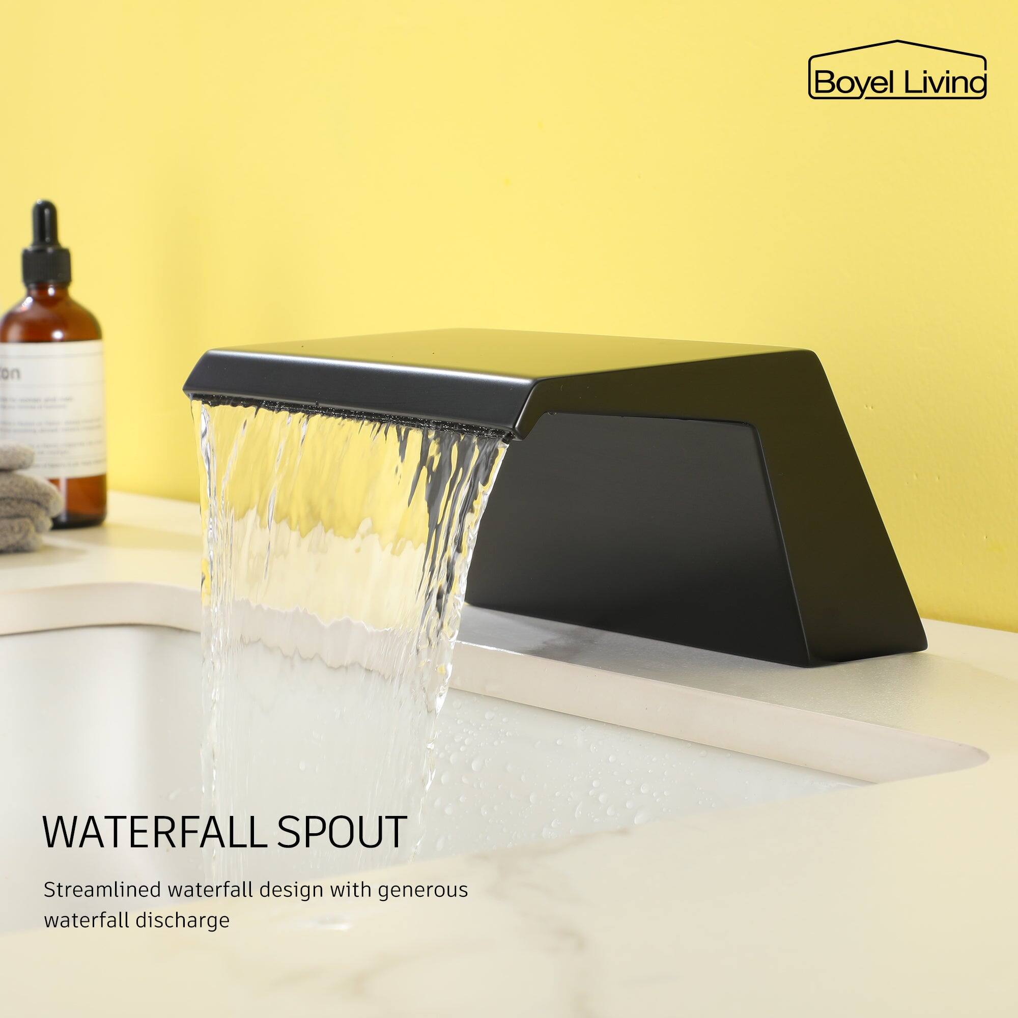 Boyel Living WATERFALL SPOUT Streamlined waterfall design with generous waterfall discharge