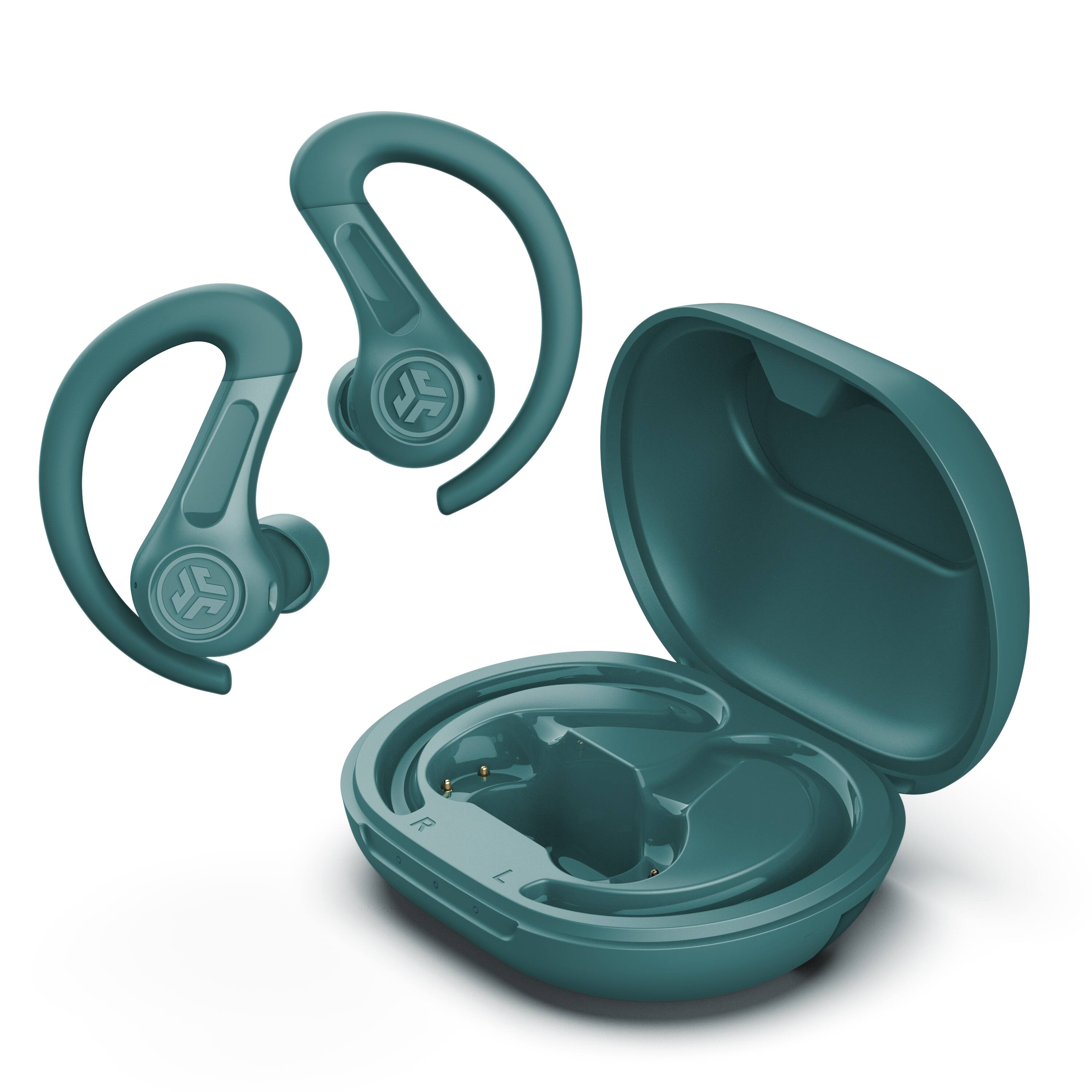 Angle. JLab - JBuds Sport ANC 4 True Wireless Earbuds - Teal.