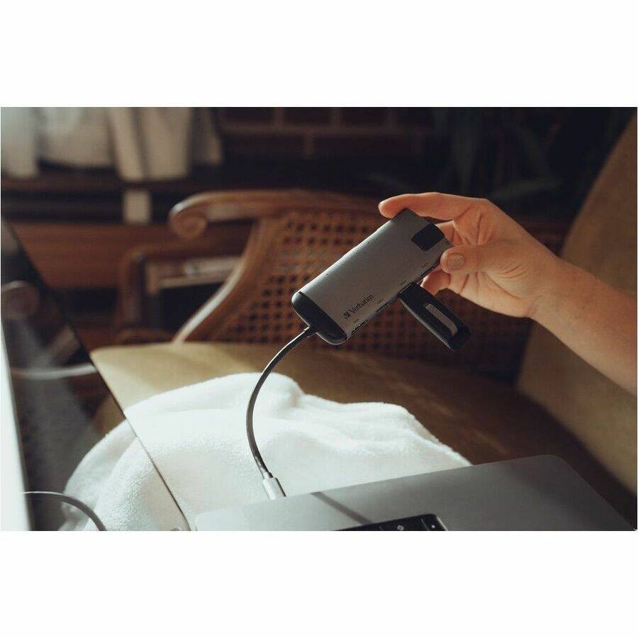 Alt View 1. Verbatim - 256GB Store 'n' Go&reg; V3 USB 3.2 Gen 1 Flash Drive - Gray - 256GB - Gray - Gray.