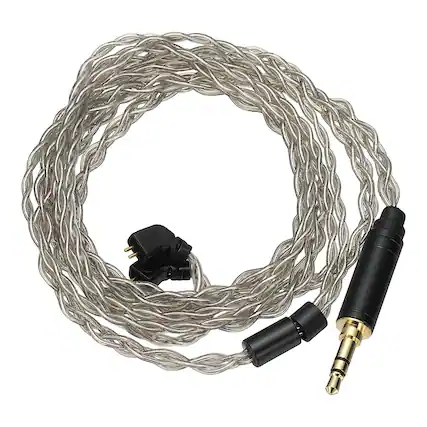 Front. Unique Bargains - IEM Earphone Cable 1.2M, 28AWG 4-Core High Purity Silver-Plated HiFi Replacement for Ananda Arya HE400SE (3.5mm, TFZ) - Gray.