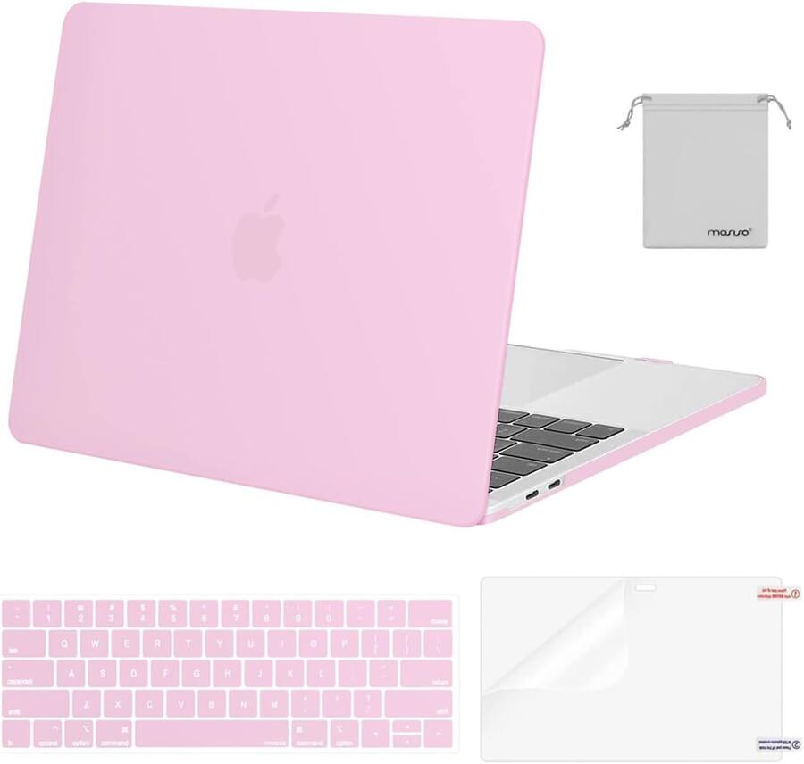 mosiso 4IN1 Hard Shell Kit for MacBook Pro 13 inch Case M2 A2338 M1 ...