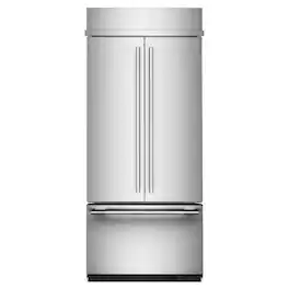 KitchenAid - 20.8 Cu. Ft. Built-In French Door Bottom Mount Refrigerator - Stainless Steel