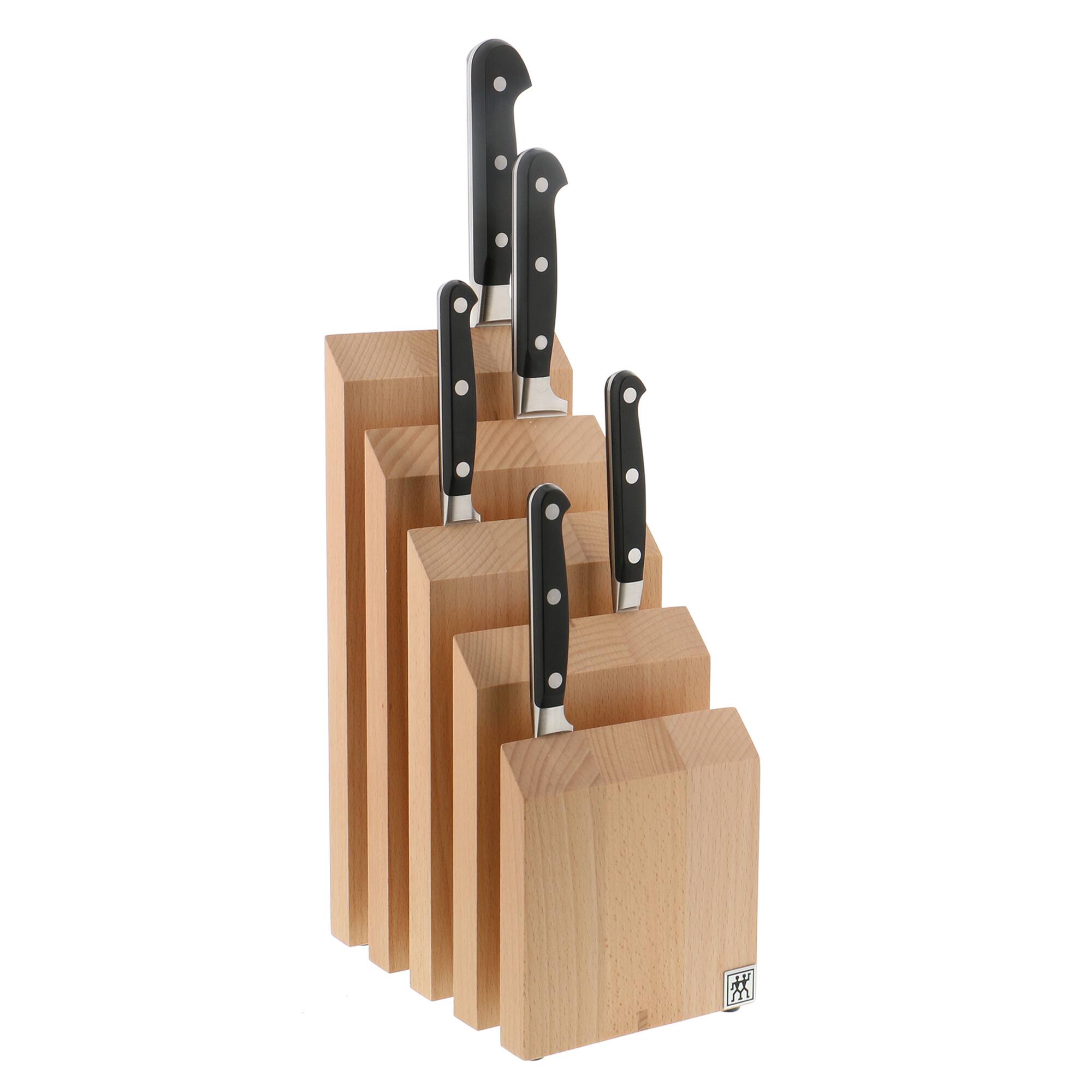 Alt View 1. ZWILLING - ZWILLING Italian Upright Magnetic Knife Block - Natural Beechwood - Natural Beechwood.