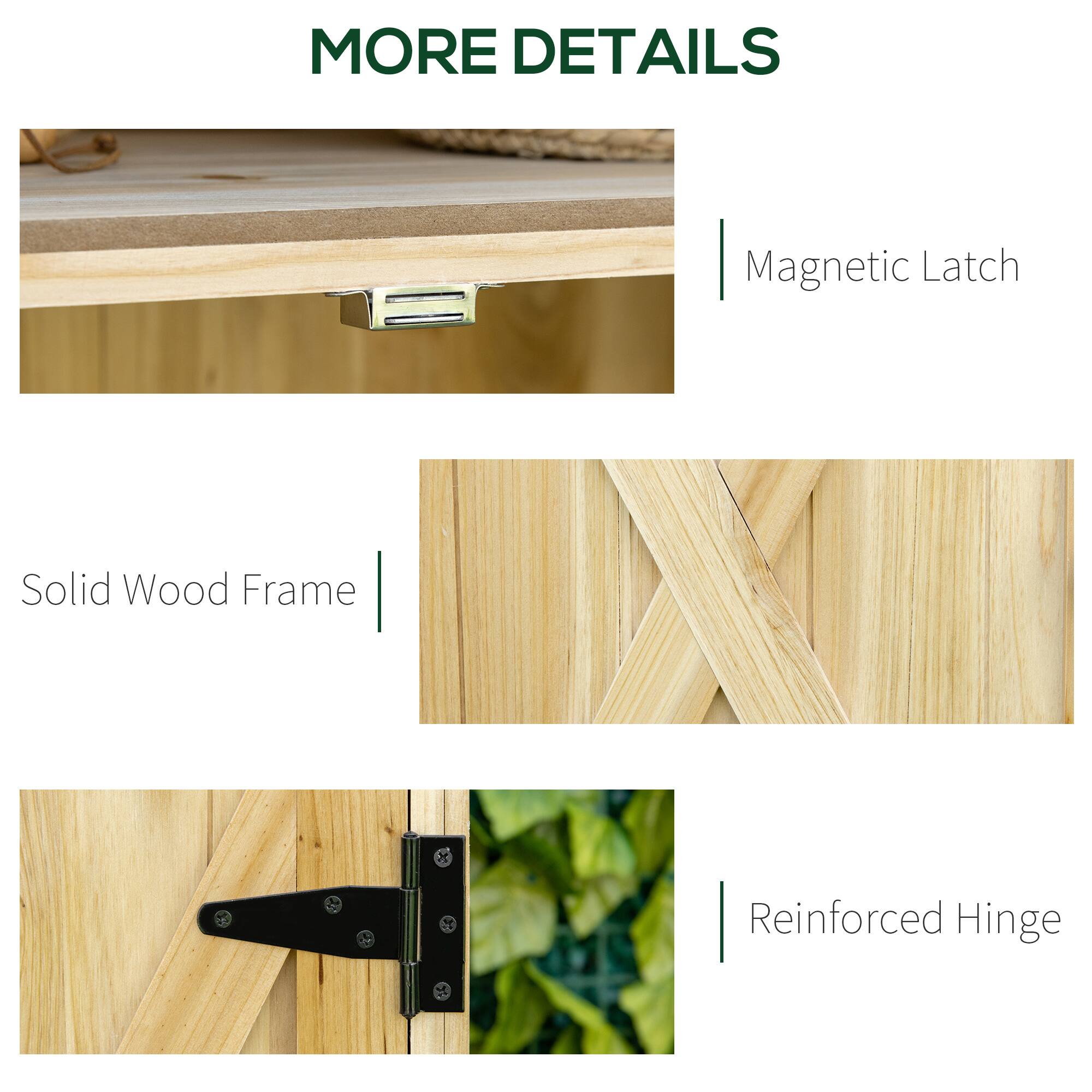 MORE DETAILS

Magnetic Latch
Solid Wood Frame
Reinforced Hinge