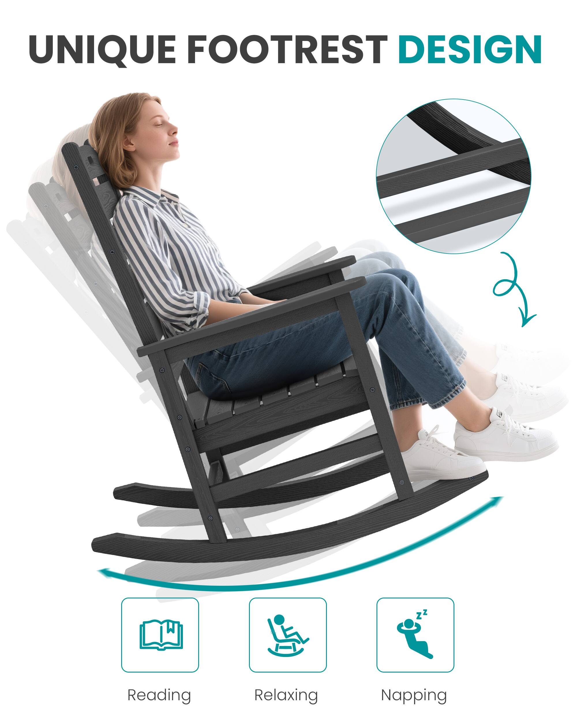 UNIQUE FOOTREST DESIGN

Reading
Relaxing
Napping