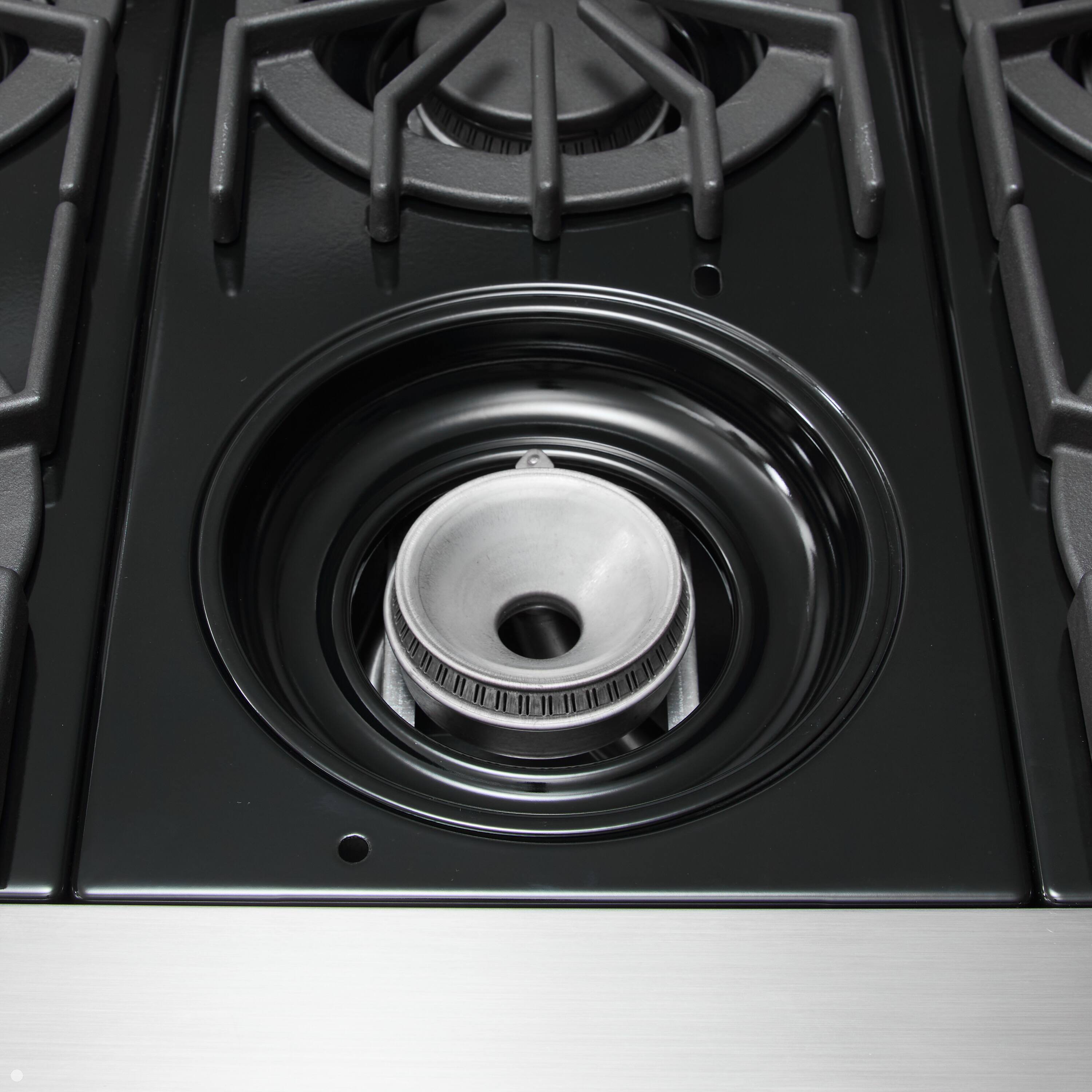 Alt View 6. Viking - 5-Series Gas Open Burner Range - Squall.