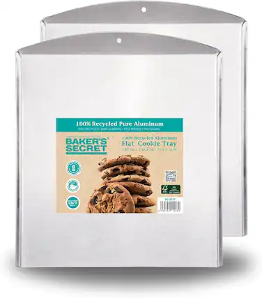 100% Recycled Pure Aluminum
100% RECYCLED - NON-WARPING - ECO-FRIENDLY PACKAGING
BAKER'S SECRET
100% Recycled Aluminum Flat Cookie Tray
SIZE: 40.2 X 35.4 CM (15.8 x 14 IN)
AMERICA'S FAVORITE BRAND SINCE 1972
100% Recycled Aluminum
Flat Cookie Tray
SIZE: 40.2 X 35.4 CM (15.8 x 14 IN)
230°C (450°F)
BS10337
0 935780 14484
100% Recycled Pure Aluminum
100% RECYCLED - NON-WARPING - ECO-FRIENDLY PACKAGING
AMERICA'S FAVORITE BRAND SINCE 1972
100% Recycled Aluminum
Flat Cookie Tray
SIZE: 40.2 X 35.4 CM (15.8 x 14 IN)
230°C (450°F)
BS10337
0 935780 14484