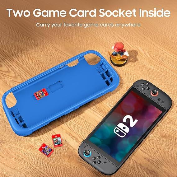 Two Game Card Socket Inside  
Carry your favorite game cards anywhere