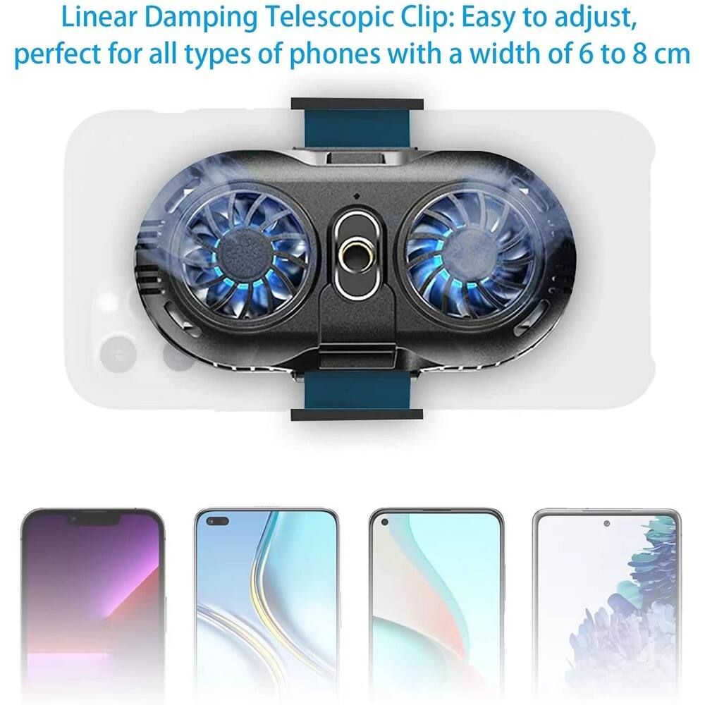 Linear Damping Telescopic Clip: Easy to adjust, perfect for all types of phones with a width of 6 to 8 cm