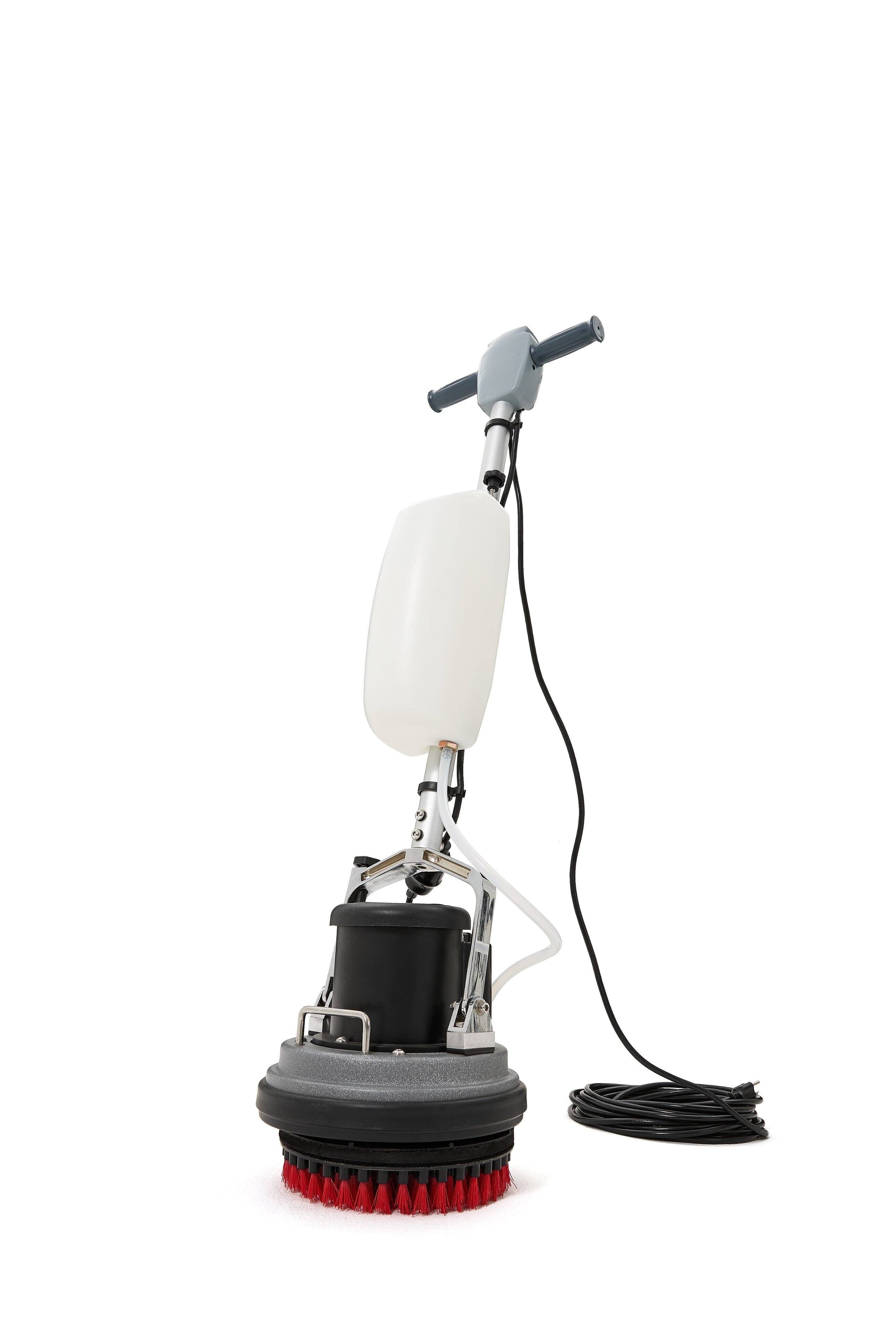Back. Dapper Supply - 10 inch Heavy duty Multi Functional Floor Buffer Polisher Machine with a Set of 3 Scouring Pads.