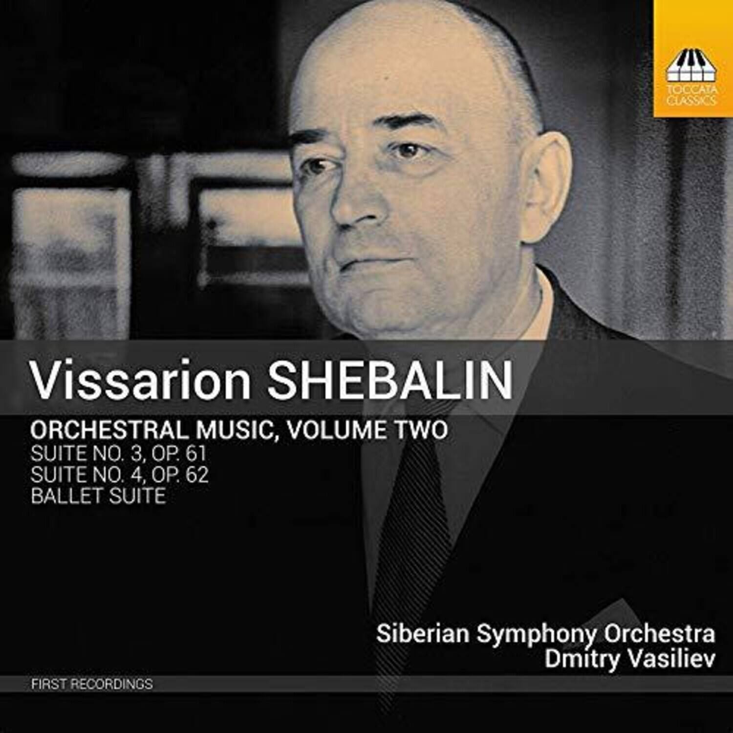 Vissarion SHEBALIN  
ORCHESTRAL MUSIC, VOLUME TWO  
SUITE NO. 3, OP. 61  
SUITE NO. 4, OP. 62  
BALLET SUITE  

Siberian Symphony Orchestra  
Dmitry Vasiliev  

FIRST RECORDINGS