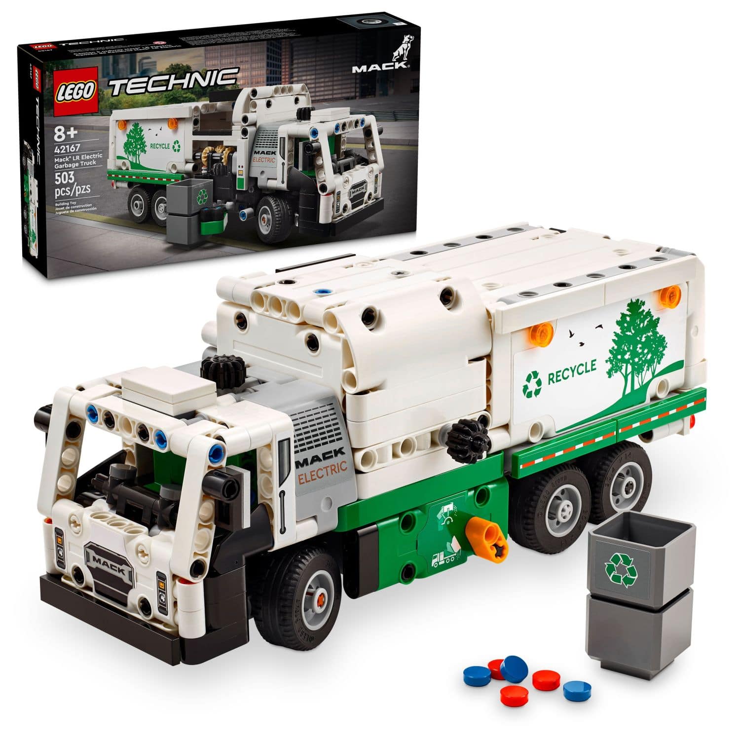 LEGO Technic Mack LR Electric Garbage Truck Toy for Kids 42167 6470639 Best Buy