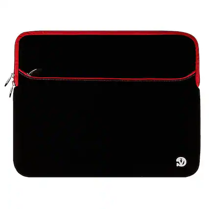 Front. Kitcheniva - Neoprene Laptop Sleeve Case Bag For 17" Laptop Black/Red - Black/Red.