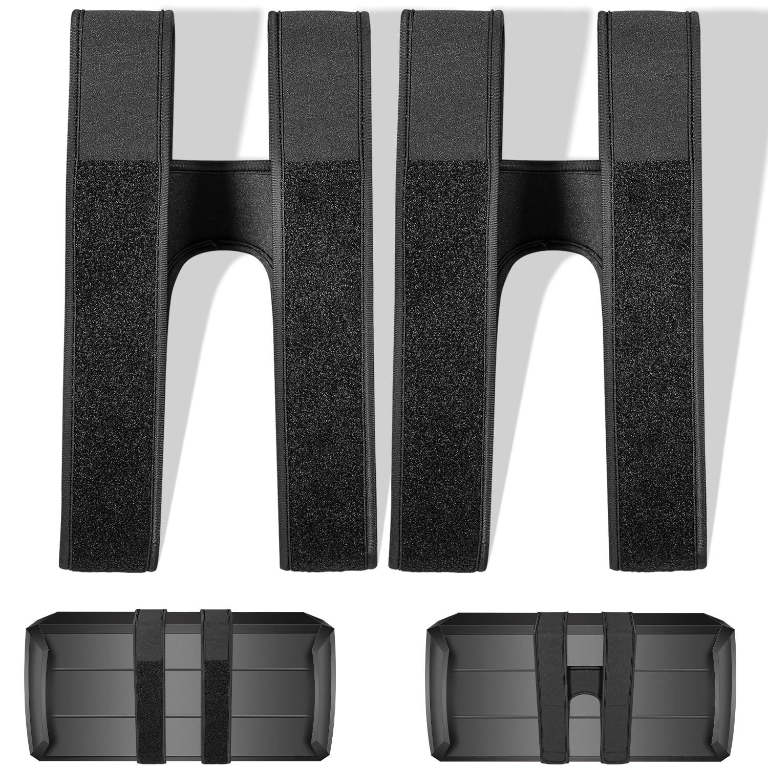 Front. ESBANY - Fish Finder Cover Strap Keep Finder Secure During Travel, Fishing Graph Cover Strap with Easy-to-Adjust Adhesive Tape.