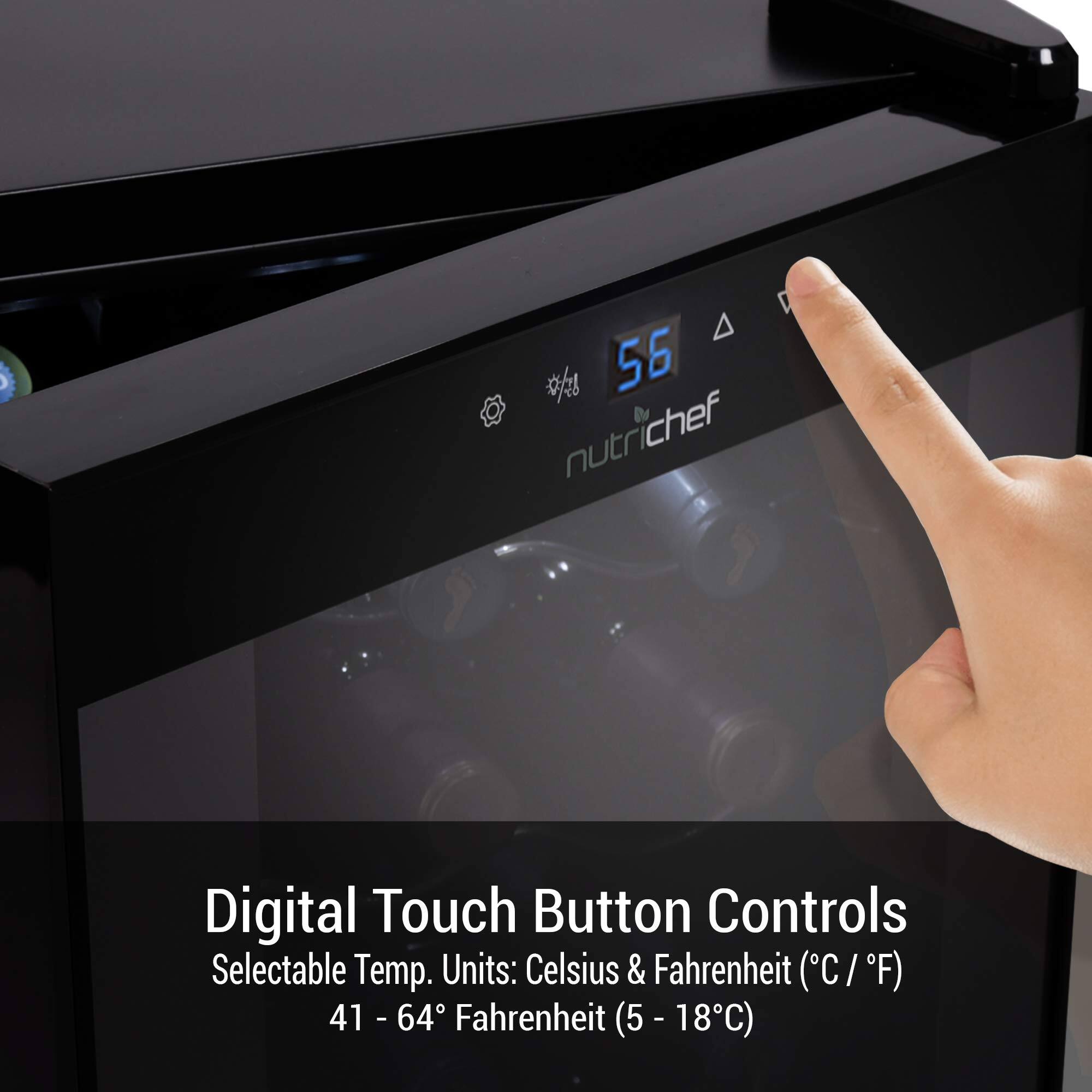 D 56 nutrichef Digital Touch Button Controls Selectable Temp. Units: Celsius & Fahrenheit (C/F) 41 - 64 41 Fahrenheit (5 - 18C) (5