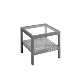 Songmics Home - Sencillo Collection - Glass Table - Gray
