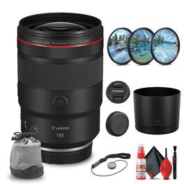 Canon - RF 135mm f/1.8 L IS USM with Filter Kit + Cleaning Kit + Lens Cap Keeper (International Version) - Black