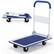 Front. Costway - Costway 330lbs Platform Cart Dolly Foldable Push Hand Iron - Blue.