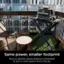 Same power, smaller footprint. Runs on electric power, making it convenient to grill in small spaces and on the go.
