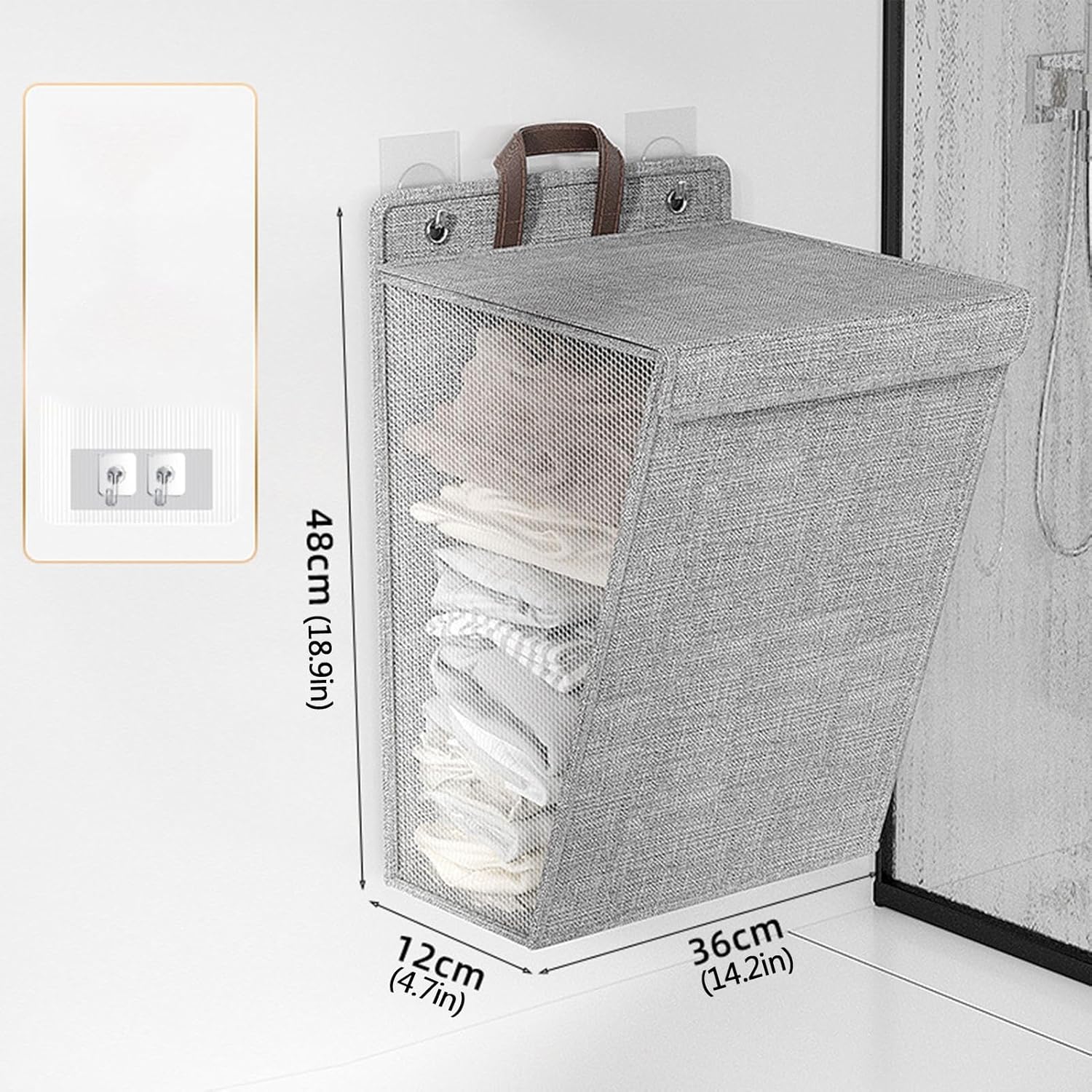 48 cm (18.9 in)  
12 cm (4.7 in)  
36 cm (14.2 in)