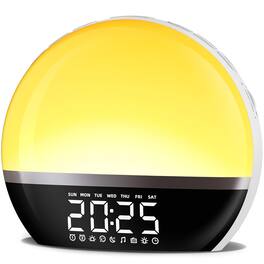 Dazzed Corner - Sunrise Alarm Clock Sound Machine Wake-Up Light,FM Radio - White