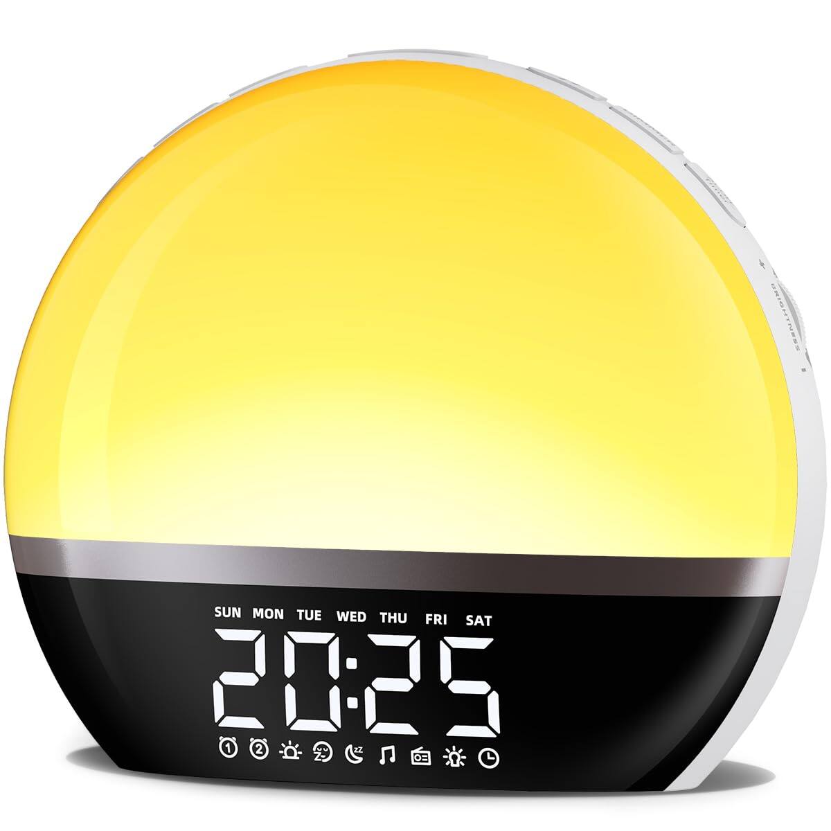 Dazzed Corner - Sunrise Alarm Clock Sound Machine Wake-Up Light,FM Radio - White