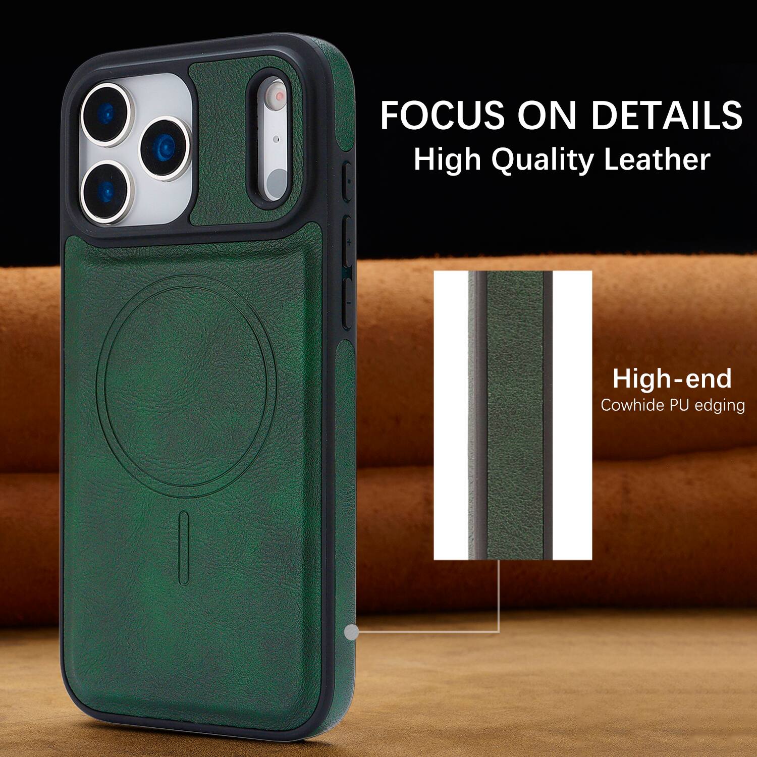 FOCUS ON DETAILS  
High Quality Leather  
High-end Cowhide PU edging
