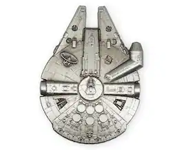 SalesOne LLC - Star Wars Millennium Falcon Collector Metal Pin | 3 x 2 Inches | Toynk Exclusive - Silver