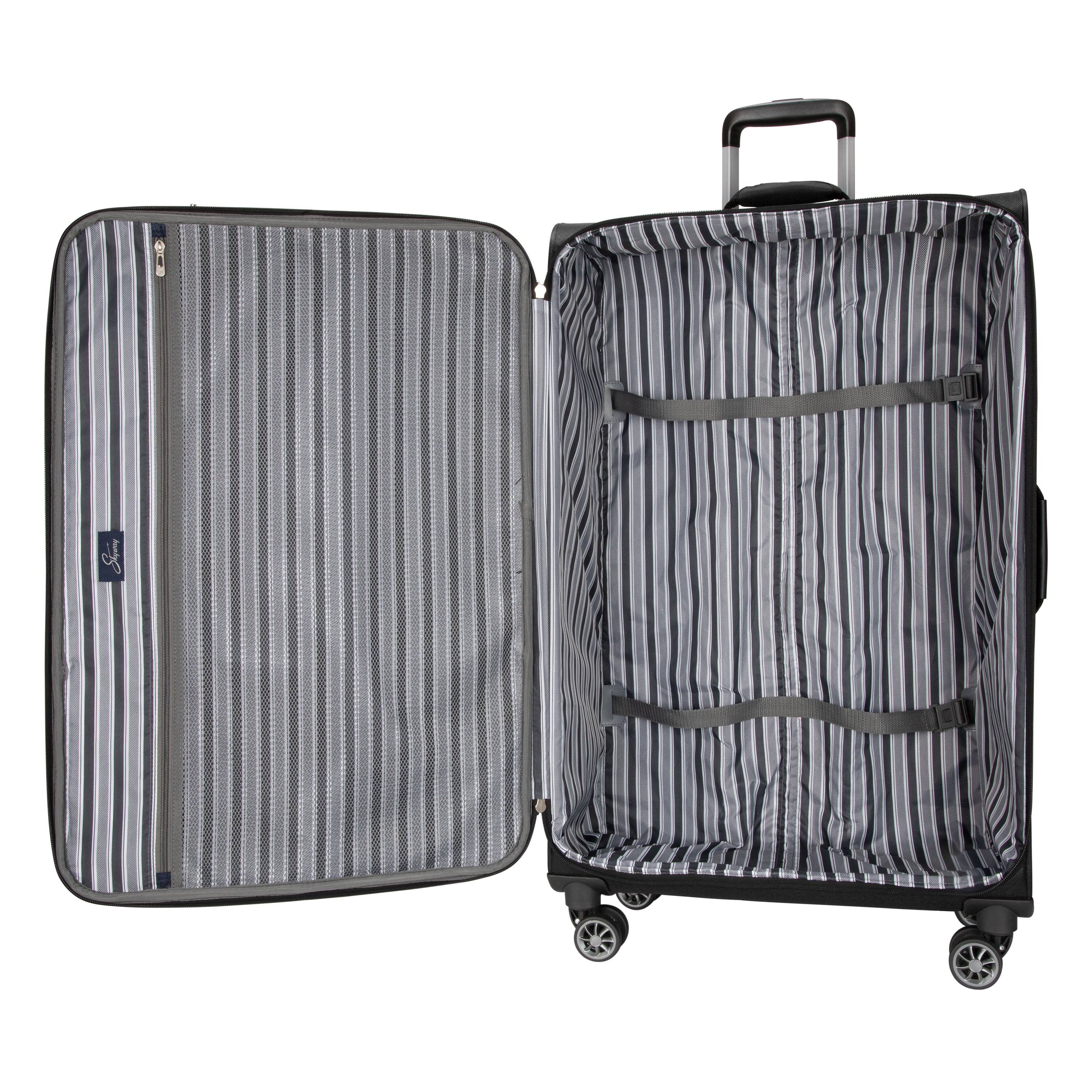 Left. Skyway - Epic Softside Large Check-In, Black - Black.