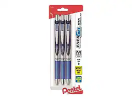 Pentel - EnerGel RTX Retractable Gel Pens, Medium Point, 0.7mm, 3/Pack - Blue Ink