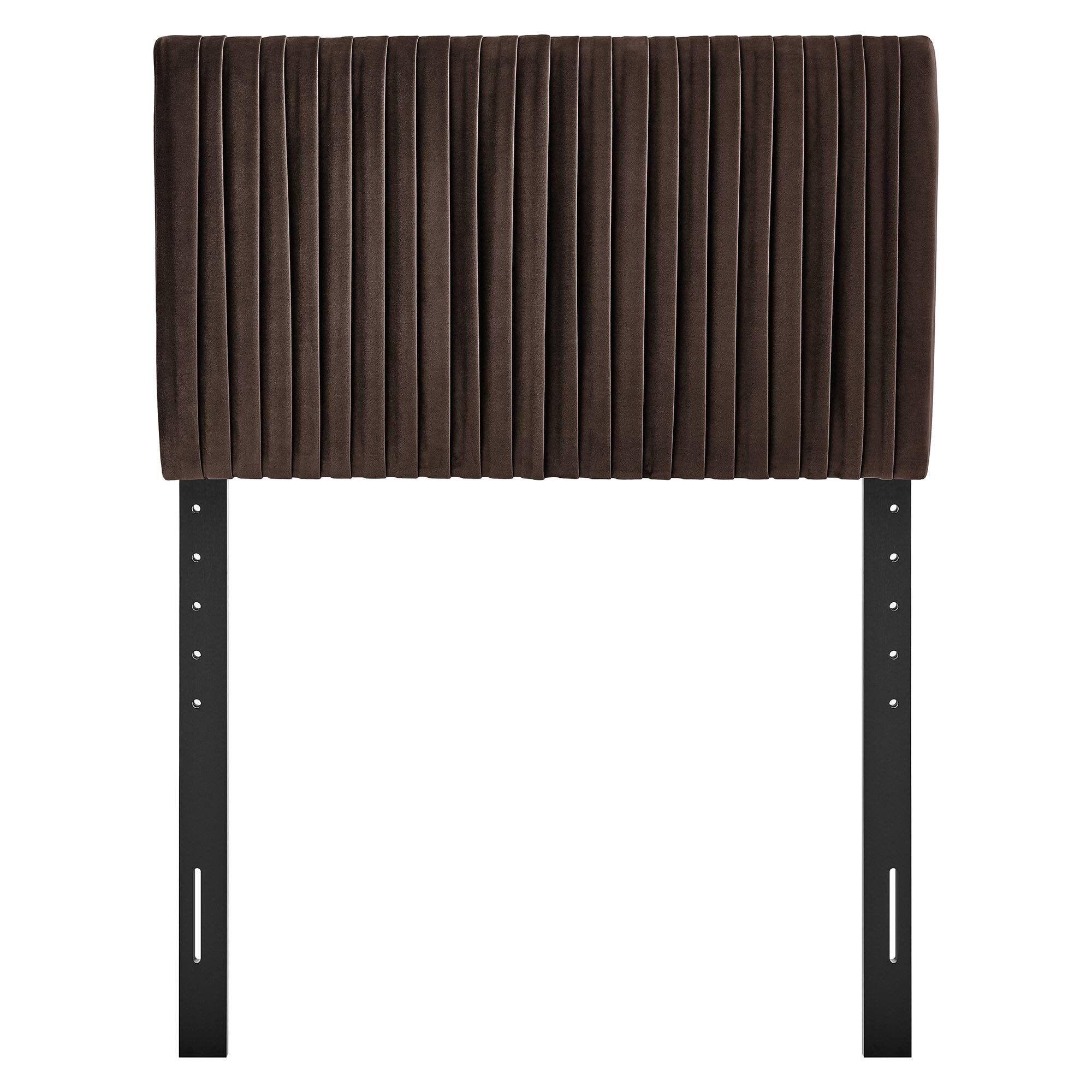 Alt View 2. Modway - Eloise Upholstered Headboard by Modway - Chocolate Brown.