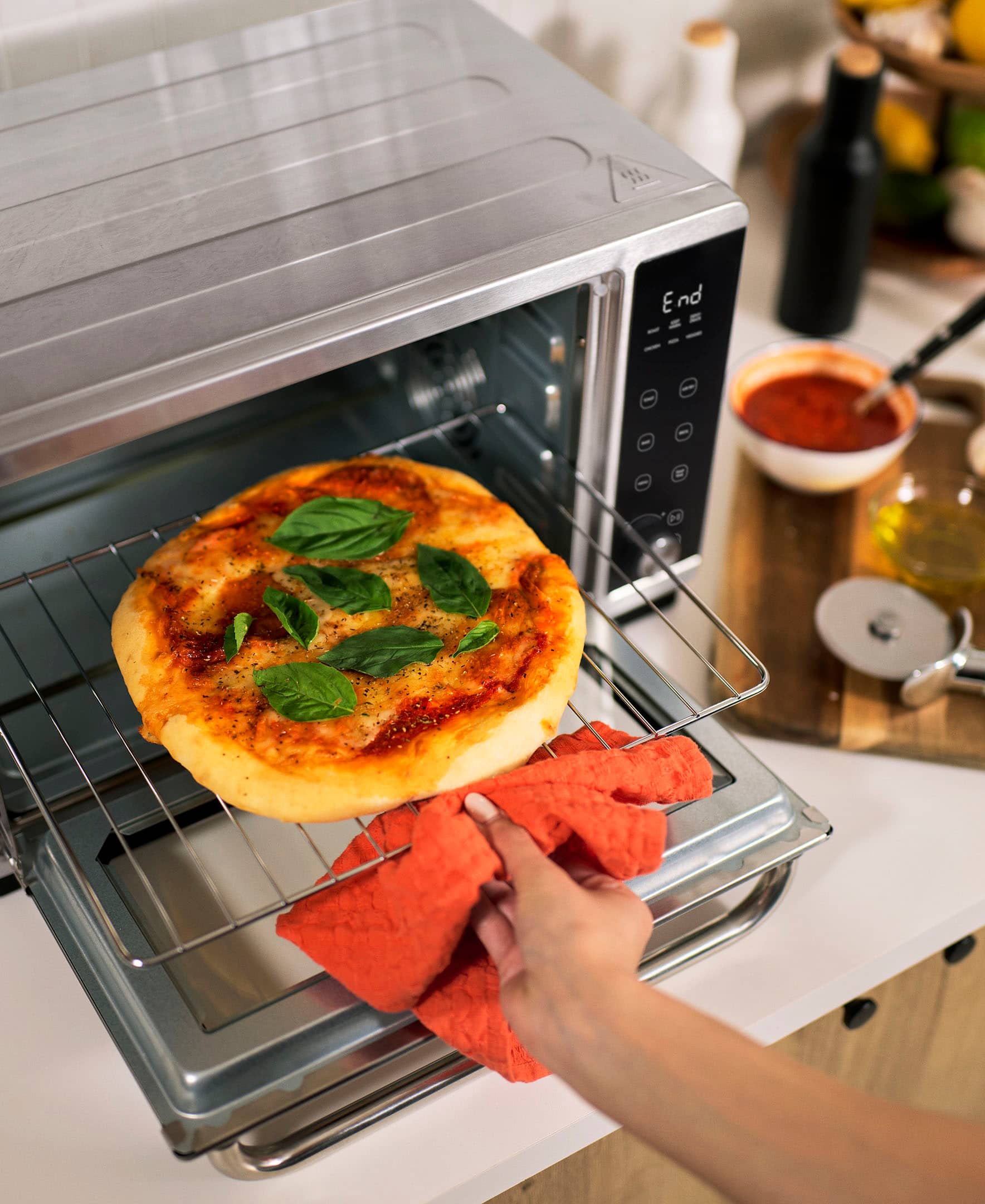 Alt View 2. bella PRO - 6-Slice Air Fryer Toaster Oven (0.88 Cu. Ft.) - Stainless Steel.